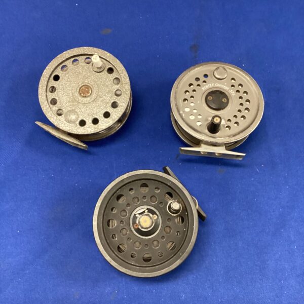 Vintage centre pin fishing reel for salmon and coarse fishing.