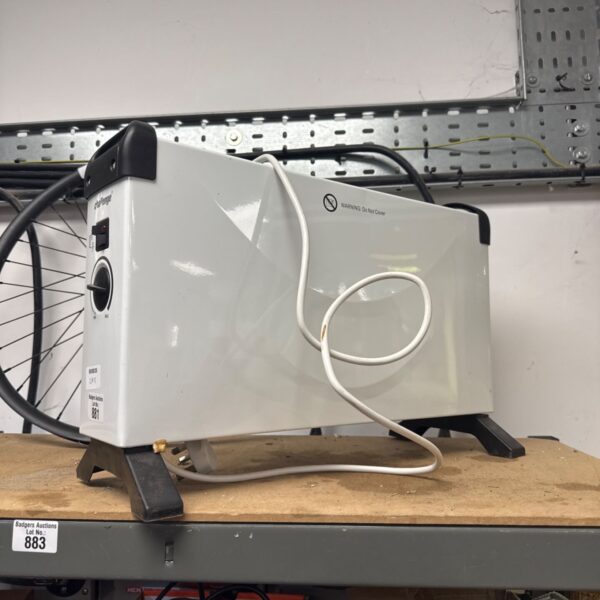 Vintage Challenge electric heater, model 801, showing its retro design.