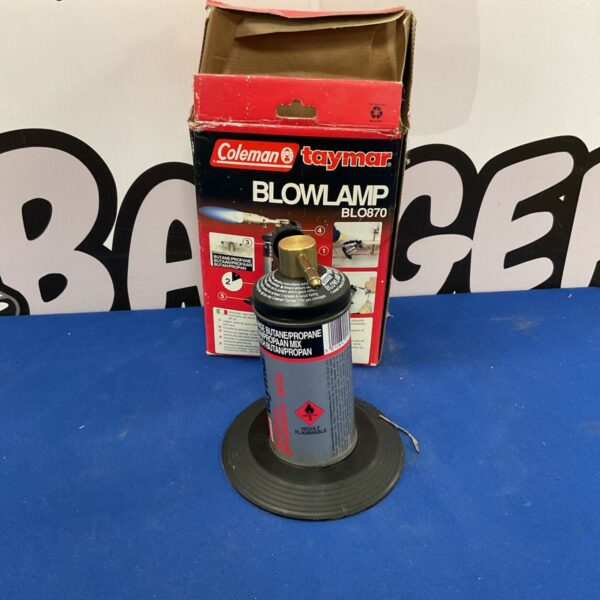 Vintage Coleman Taymar blowlamp model BLO870 in brass.