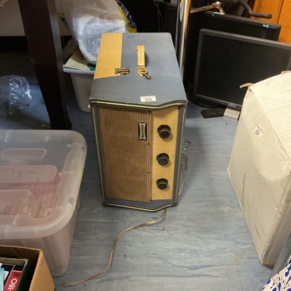 Vintage Dansette Soundmate portable record player in used condition.