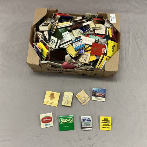 Vintage matchbook lot with assorted designs and advertising.