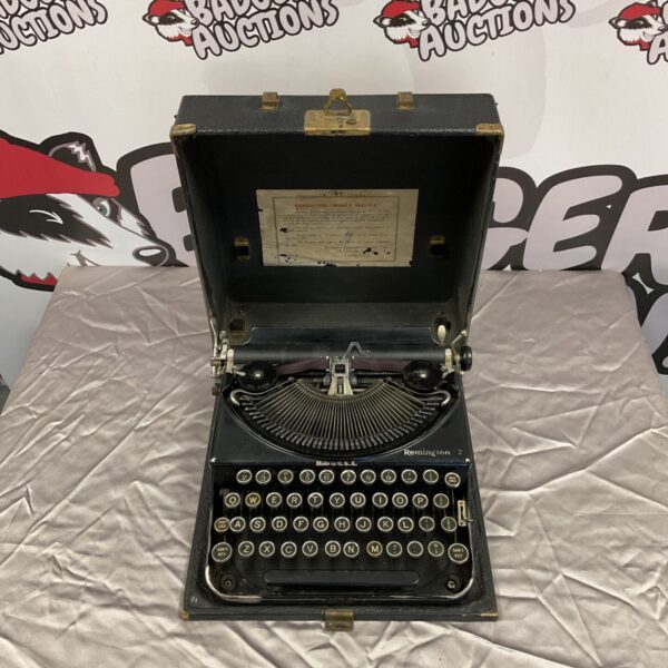 Vintage Remington 2 mechanical typewriter in carrying case.