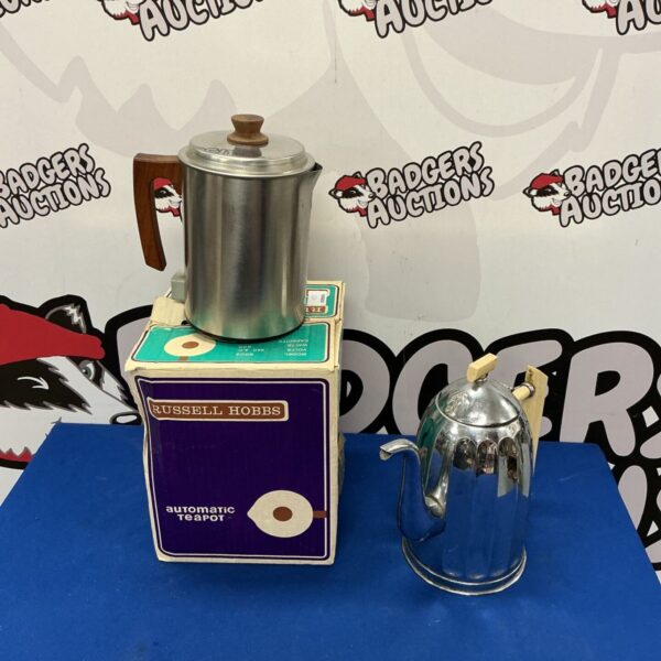 Vintage Russell Hobbs automatic teapot in chrome finish.