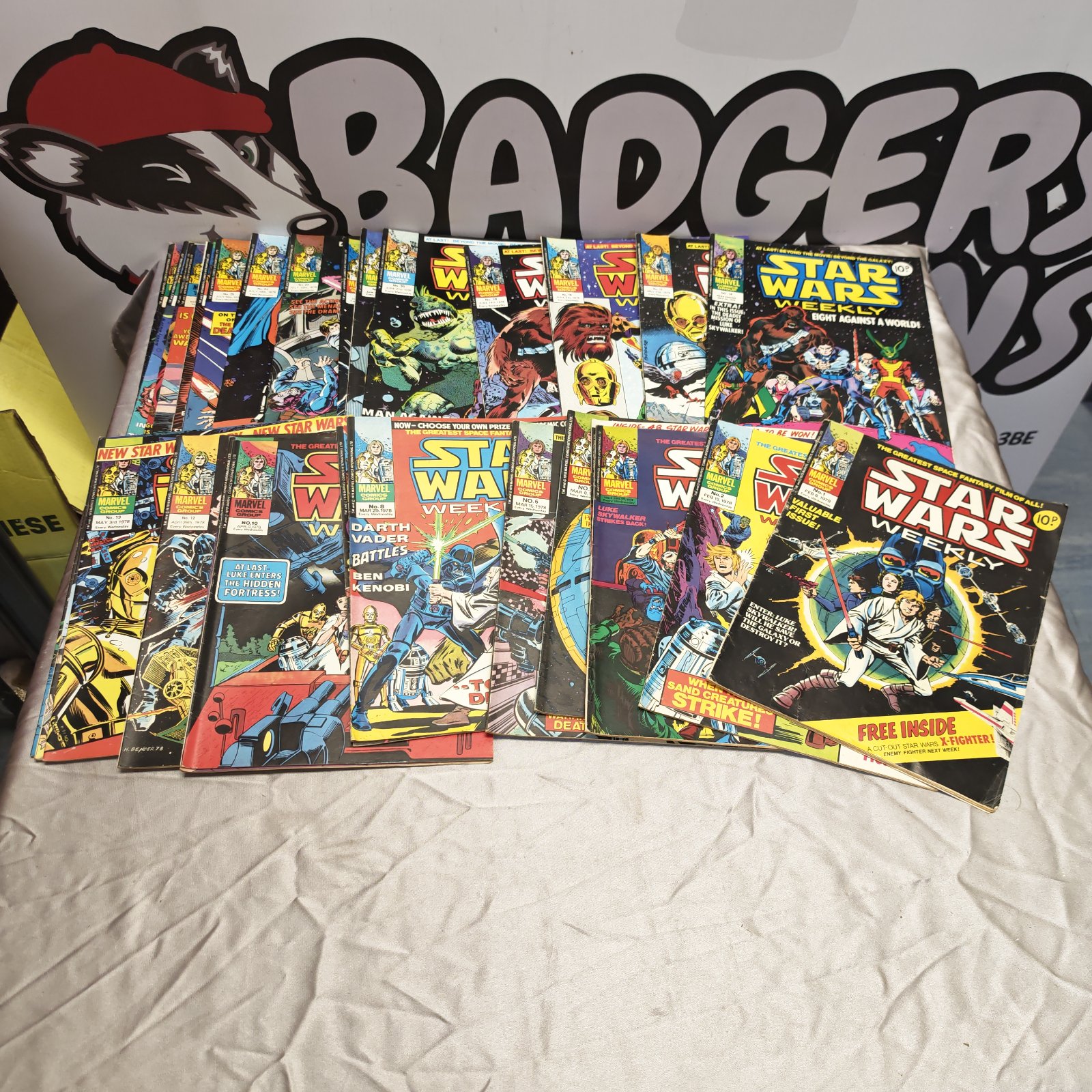 Vintage bundle of Marvel Star Wars comics for collectors.