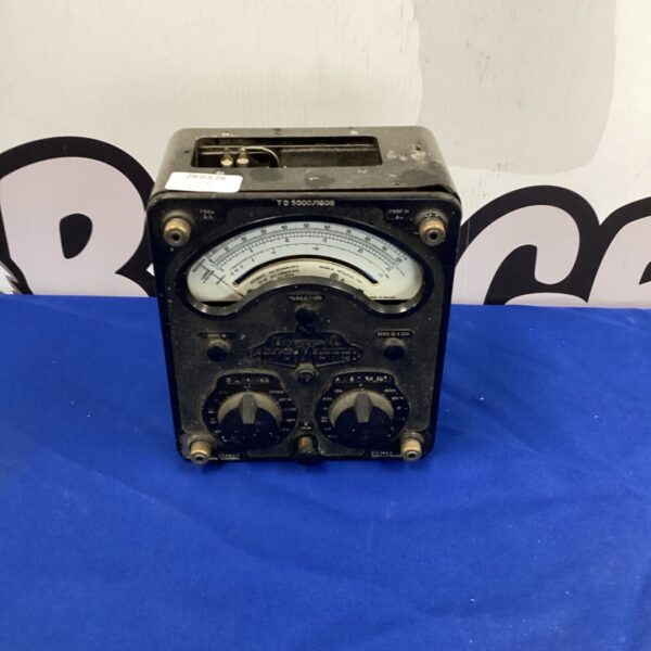 Vintage Universal Avometer Model 8 analog multimeter in close-up.