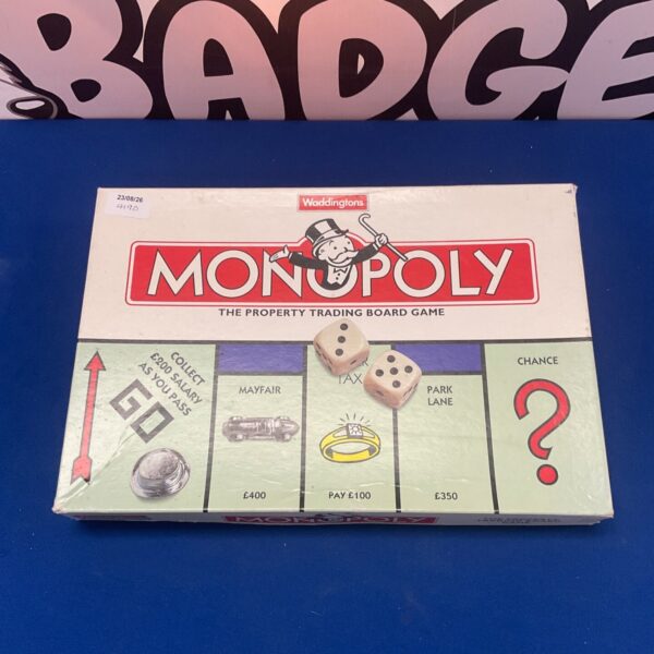Vintage Waddingtons Monopoly board game front view.