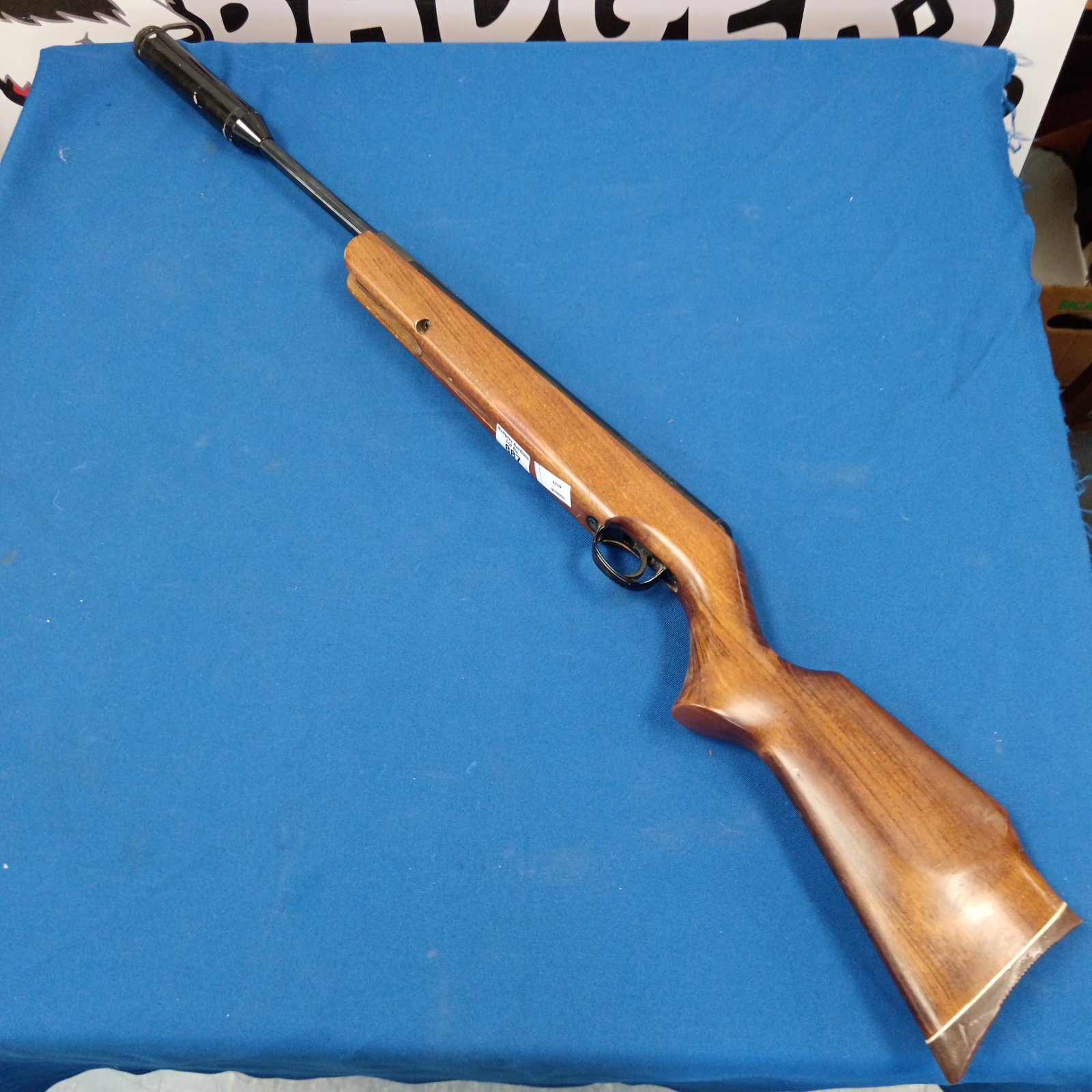 Webley & Scott Xocet air rifle, full view, vintage airgun.