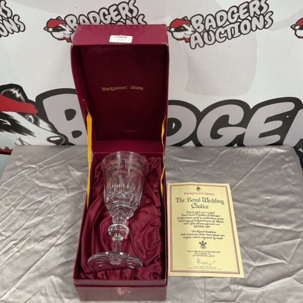 Limited edition Wedgwood Royal Wedding Chalice, number 13 of 100.