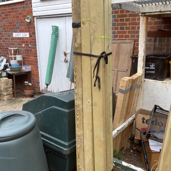 Bundle of wood approximately 6’6” long for DIY projects.