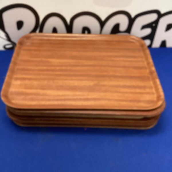 Rectangular wooden serving tray for serving food and drinks.