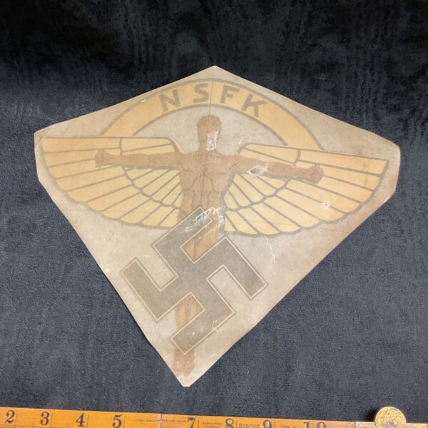 Original WWII German NSFK decal by Carl Schimpf.