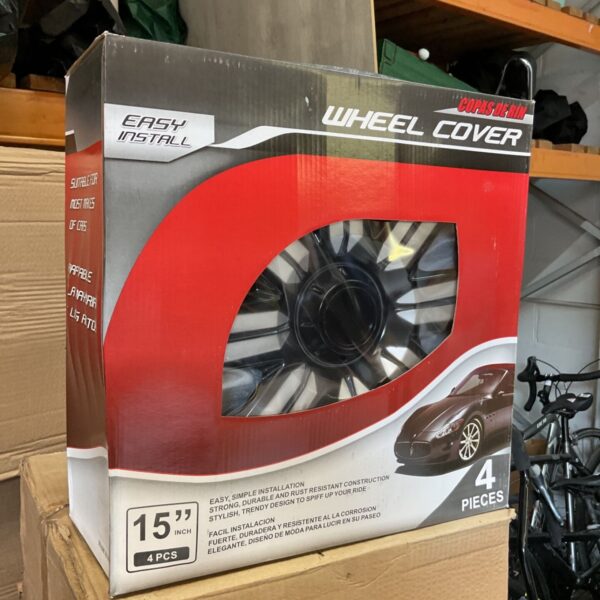 Wholesale box of 15 inch wheel covers for car styling.