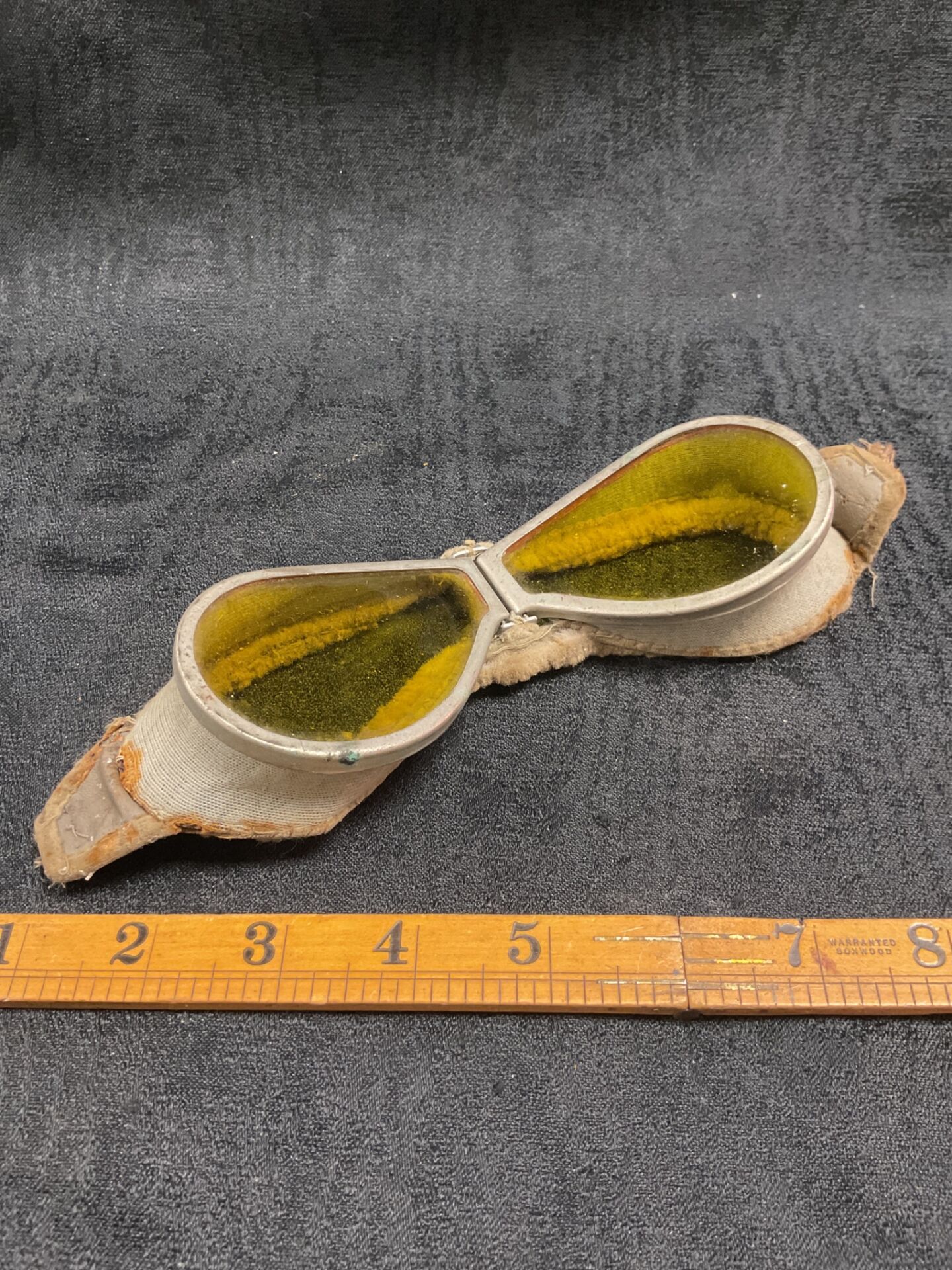 967 Pair lf Antique Aviators Goghles (Needs new Elastic Strap)