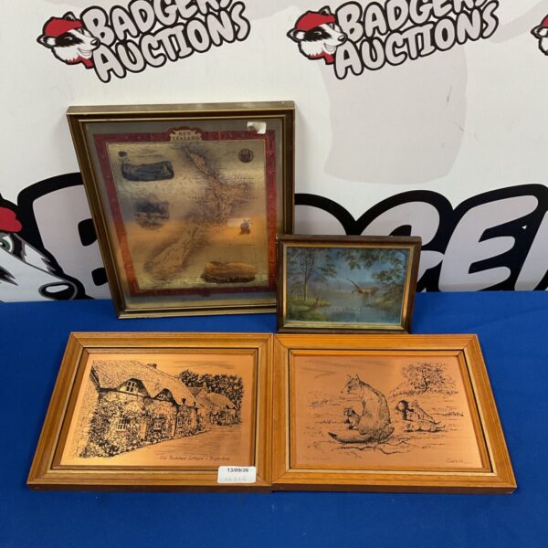 Antique lot of etchings and prints including Joel Kirk fox.