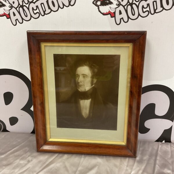 Antique portrait painting of John Atkinson, dated 1833.