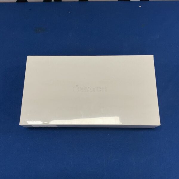 Sealed Apple Watch box with logo visible.