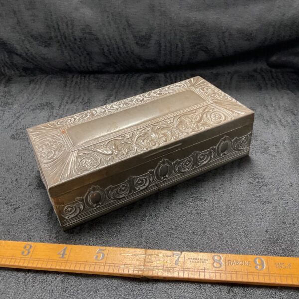 Antique Ardath cigarette box with Art Nouveau embossed details.