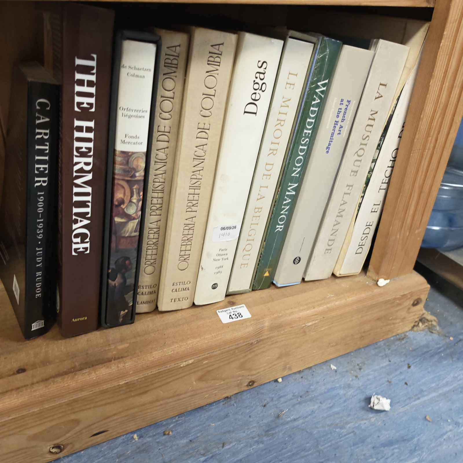 Bundle of vintage art and design books including Hermitage and Waddesdon Manor titles.