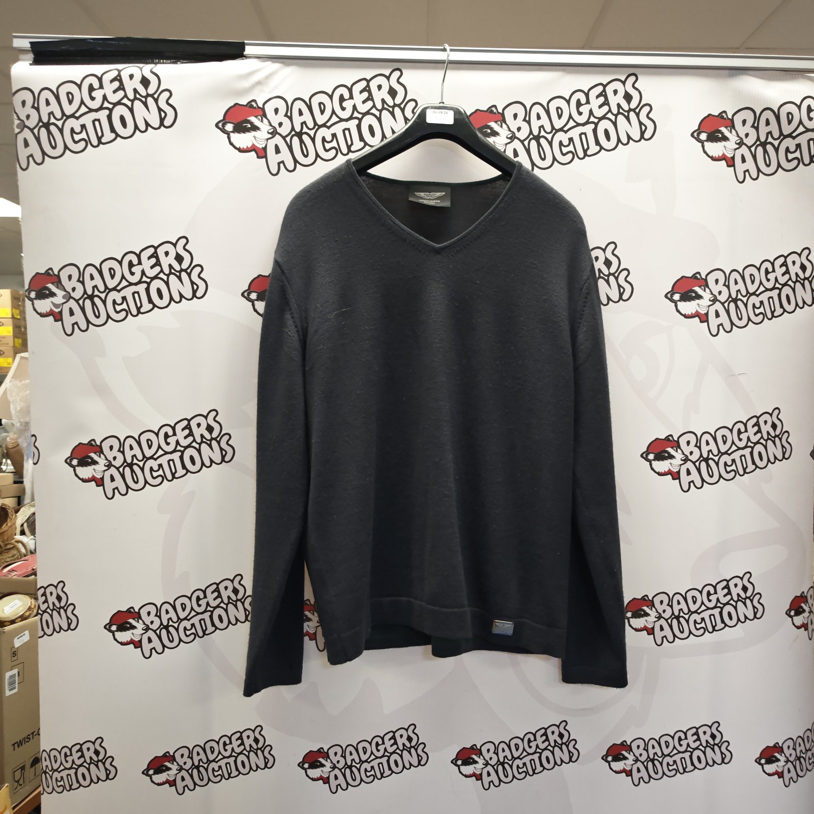 Aston Martin sweater size M/L, branded knitwear for fans.