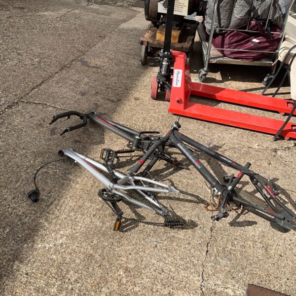 Lot of three used bike frames, including a Gary Fisher.