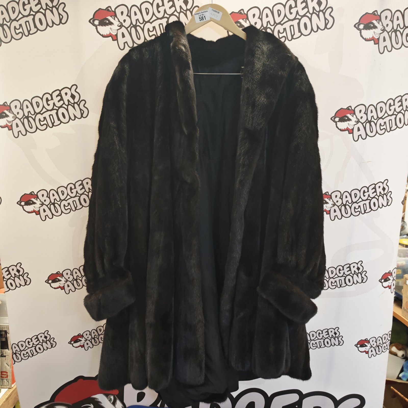 Blackglama mink fur coat, a luxurious vintage women's winter garment.
