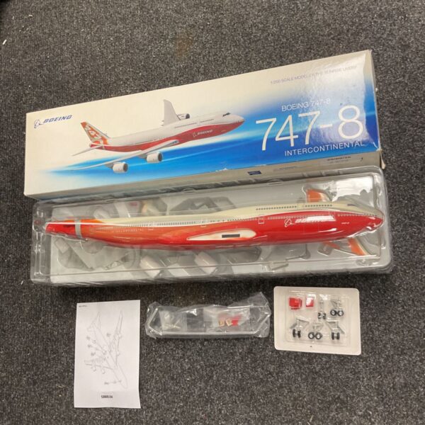 Detailed 1/200 scale Boeing 747-8 Intercontinental model airplane.