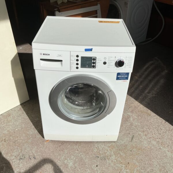 Front view of a used Bosch Maxx 7 washing machine.
