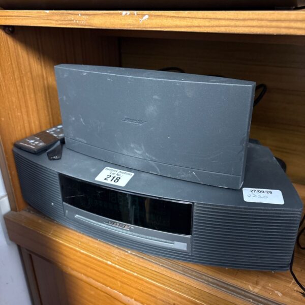 Vintage Bose Wave Music System with DAB module and remote control.