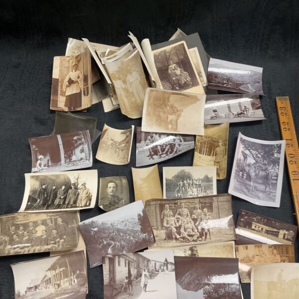Vintage British Army WWI photographs depicting soldiers in India.