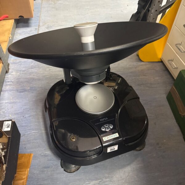 Camos CSA-10PA PAPSA portable satellite antenna, side view.