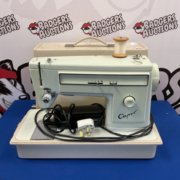 Vintage Capri electric sewing machine in pale green.