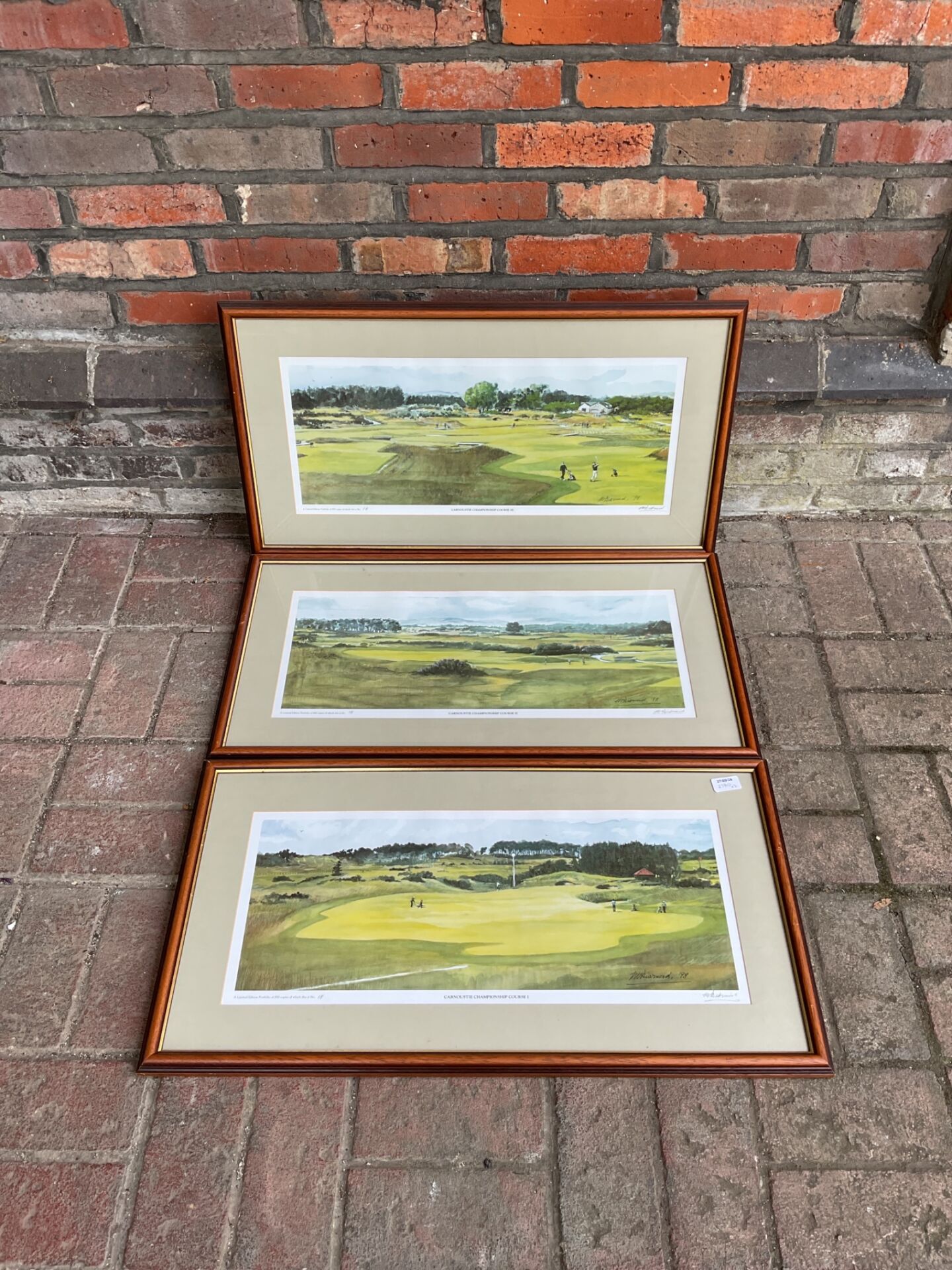 731 Set of 3 m dairmuid signed limited edition Carnoustie championship golf course prints