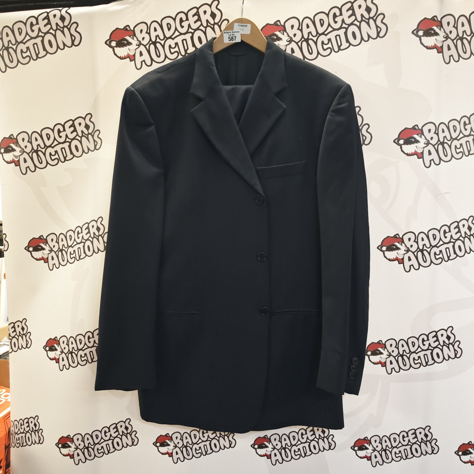 Navy blue Cerruti 1881 men's suit, classic formal wear.