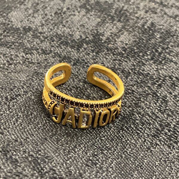 Vintage Christian Dior J’ADIOR ring in gold tone.