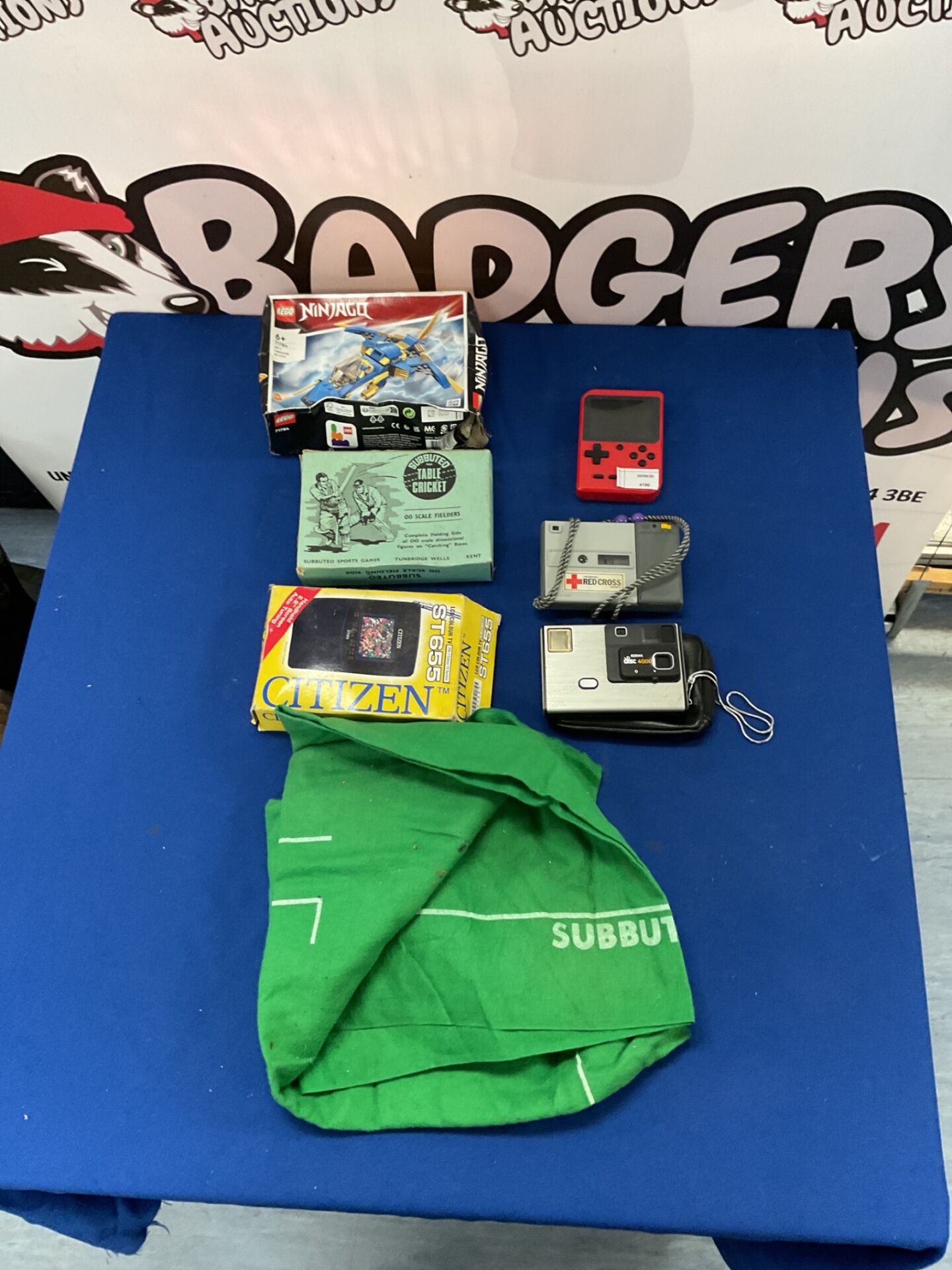 383 Lego Ninjago set, Subbuteo Table Cricket, Citizen LCD Colour TV, Kodak disc 4000 camera…