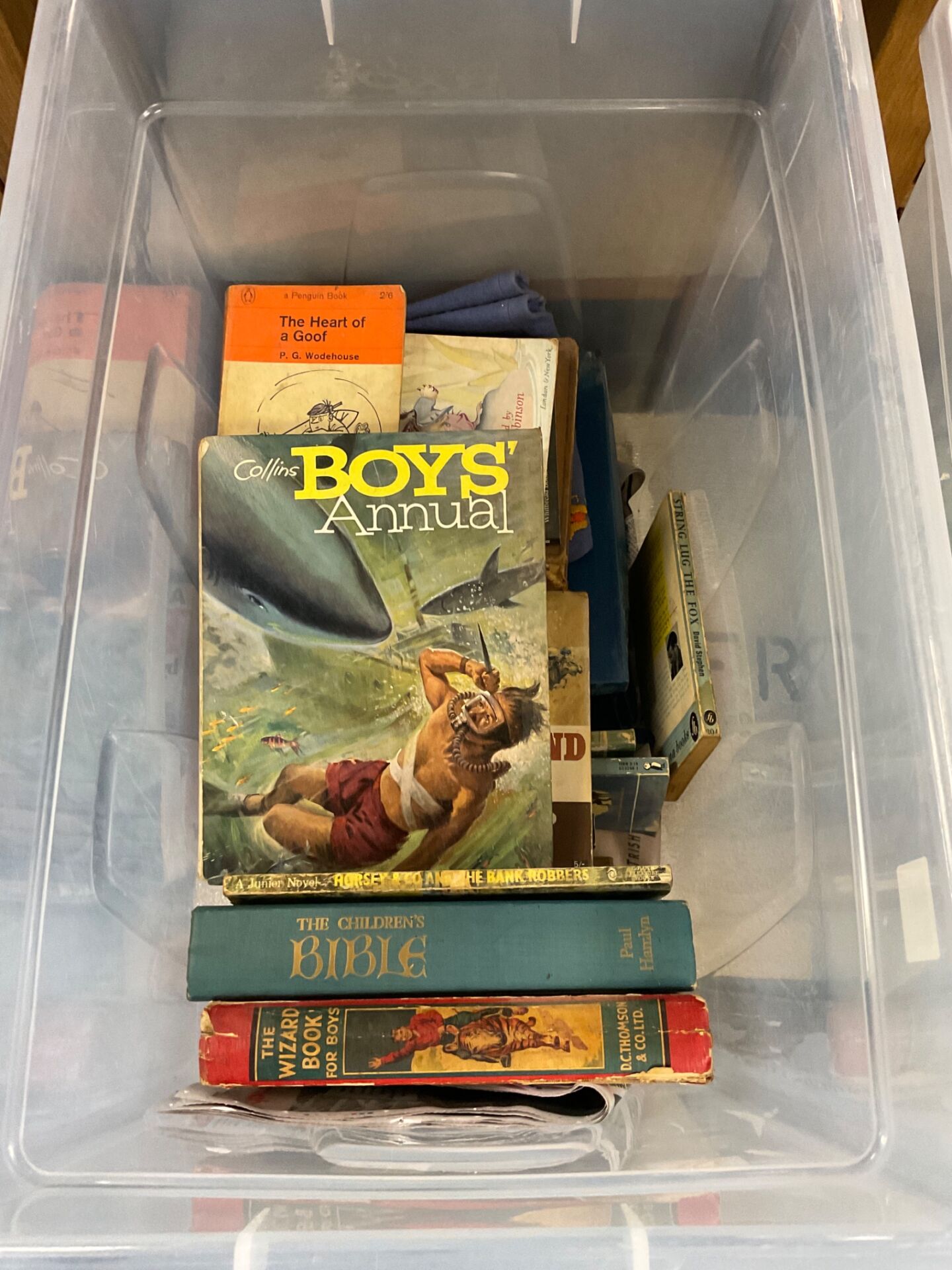 243 Box of vintage books inc Collins Boys Annual