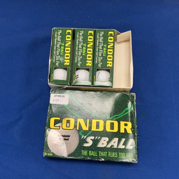 Vintage box of Condor golf balls, a collectible sports item.