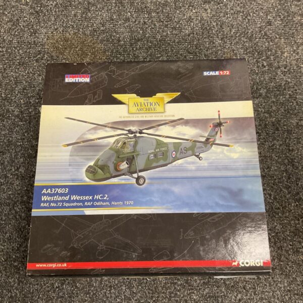 Corgi Westland Wessex HC2 helicopter box, scale 1:72, aviation archive.