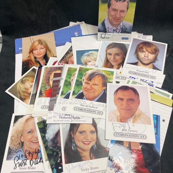 Large collection of Coronation Street autographs and signed photographs.