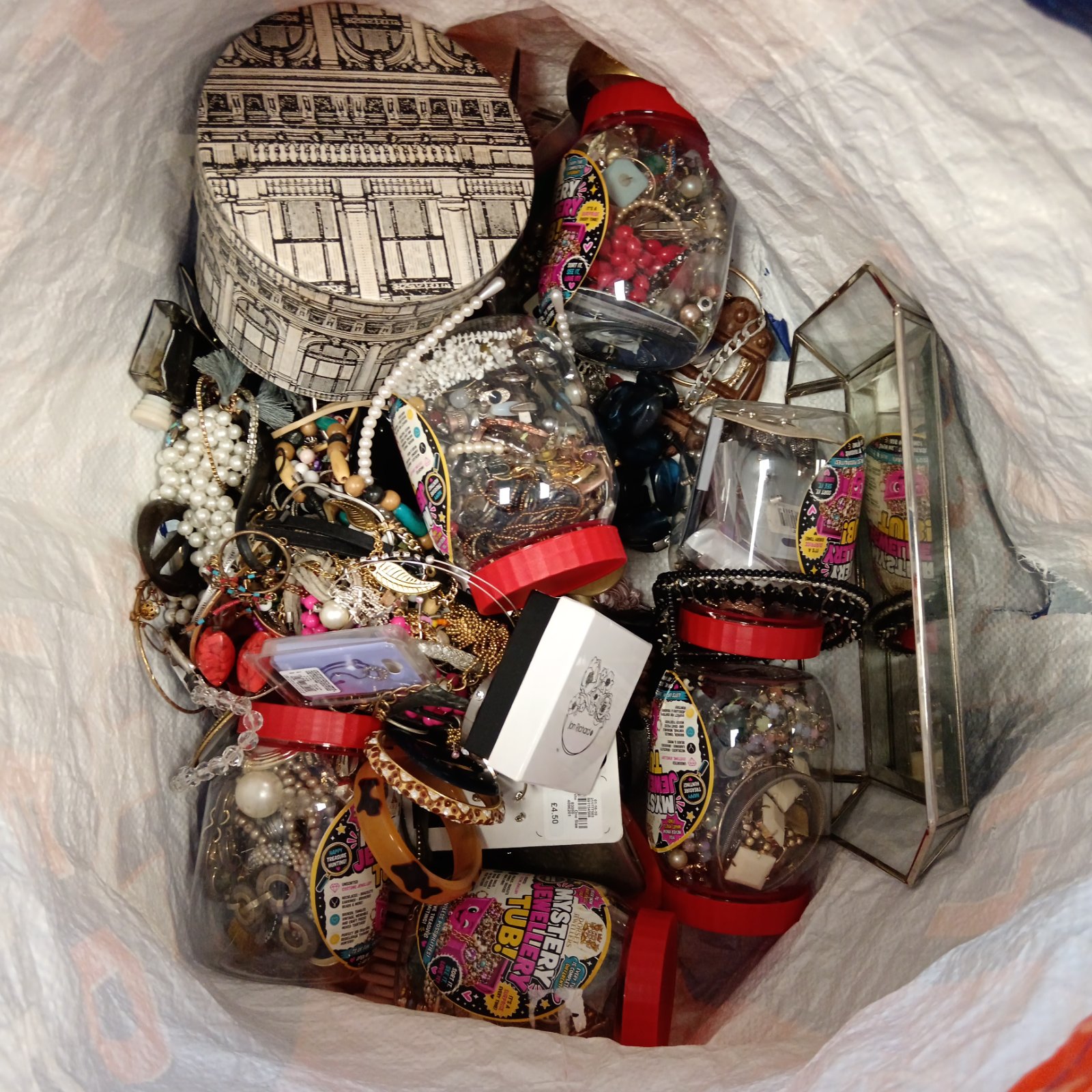 Large collection of vintage costume jewellery including necklaces and brooches.