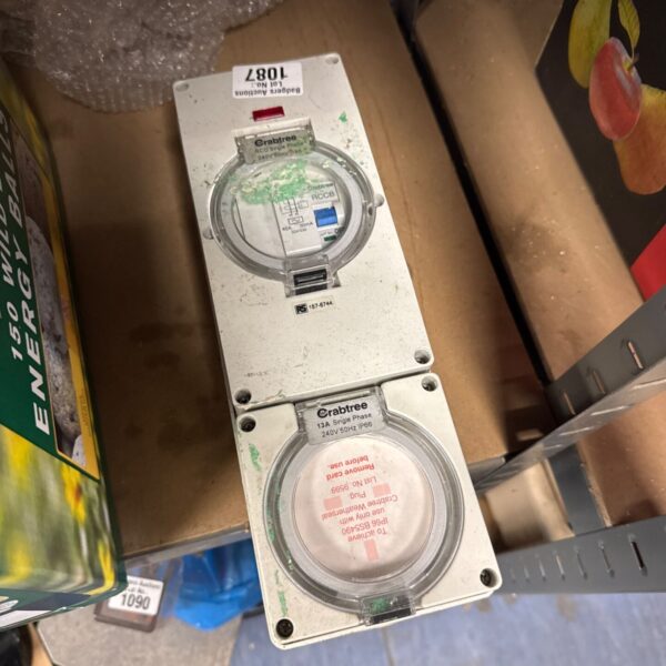 Crabtree 30A single phase weather resistant RCD model 187-647.