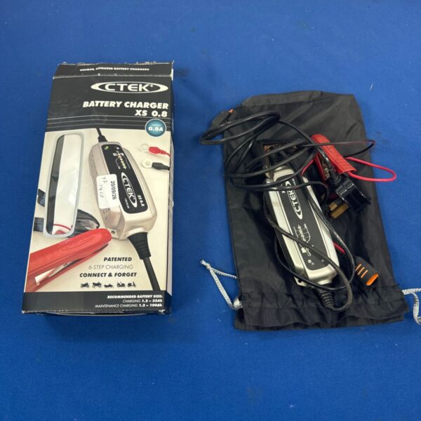 CTEK XS 0.8 battery charger for lead-acid battery maintenance.