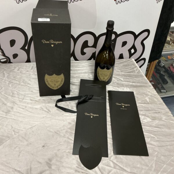 Bottle of 2010 Dom Perignon Champagne with original box.