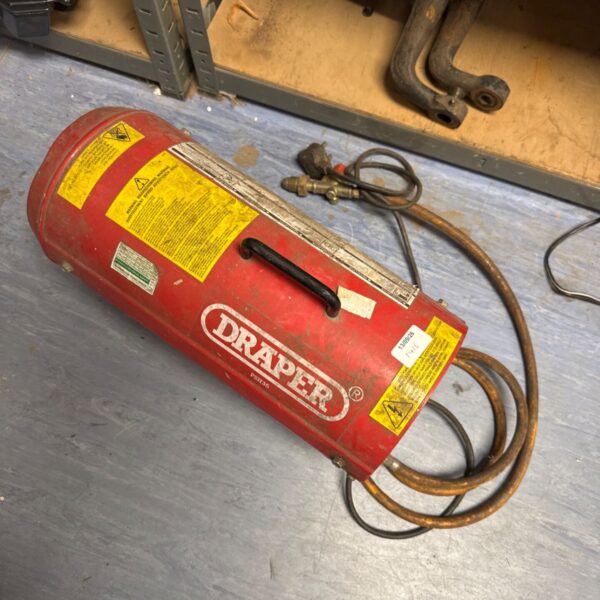 Used Draper gas workshop heater model 849 with hose.