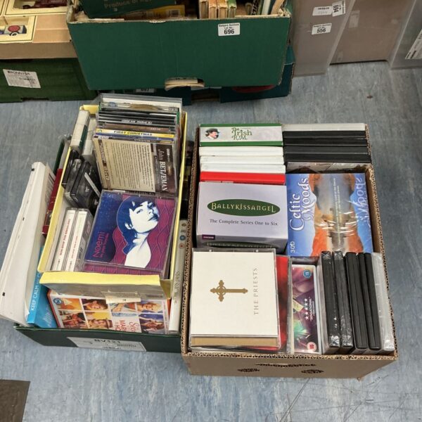 Mixed lot of DVDs and CDs including Ballykissangel series.