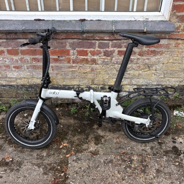 Eovolt Morning 16 folding electric bike with rear rack.