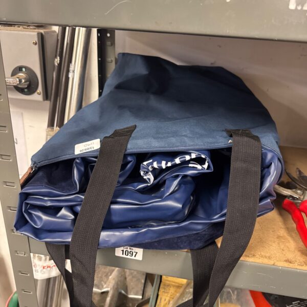 Eurohike single air bed in its carry bag, ready for camping.