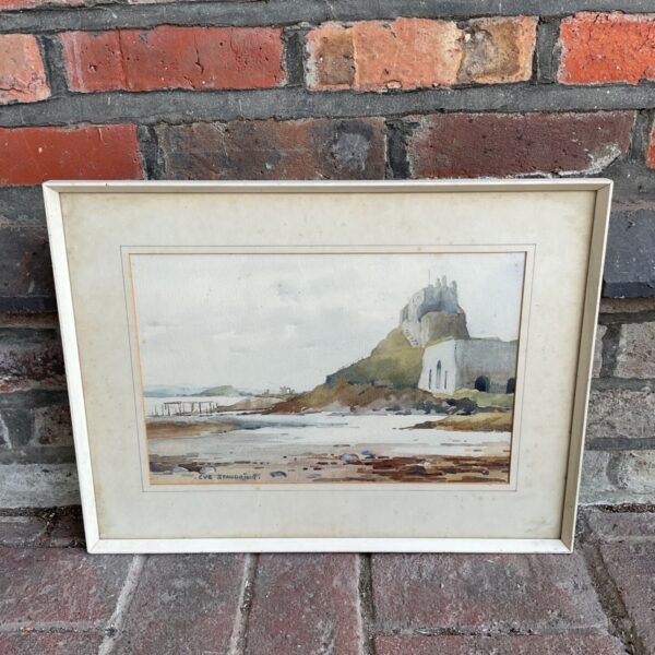 Eve Standring watercolour painting of Lindisfarne Castle on Holy Island.