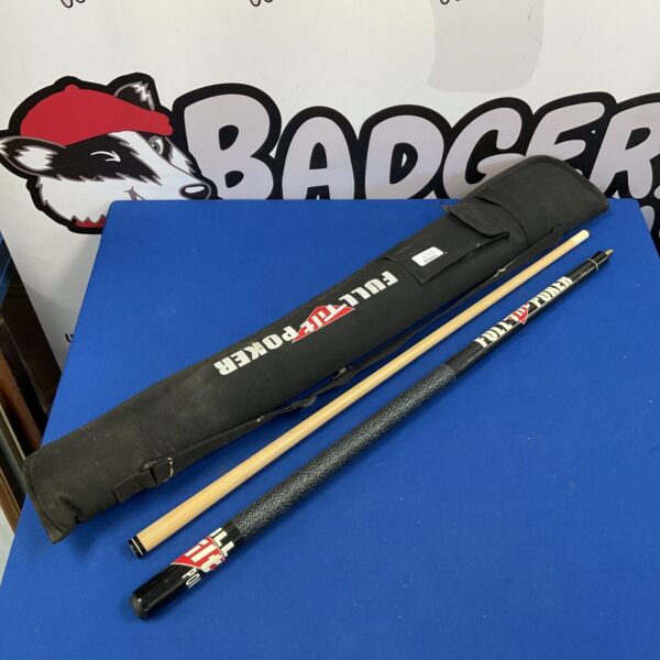 Full Tilt Poker pool cue and case for billiards and game room fun.
