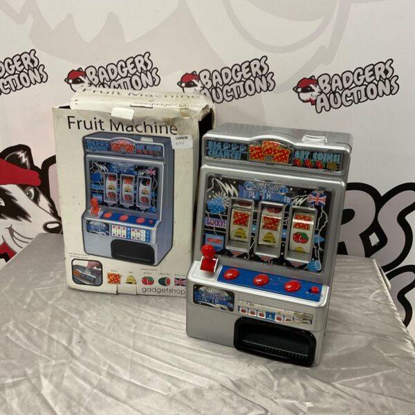 Vintage Gadget Shop fruit machine, a colourful tabletop arcade game.
